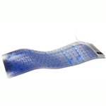 Flexible full size keyboard med lys, transparent (DANSK layout)